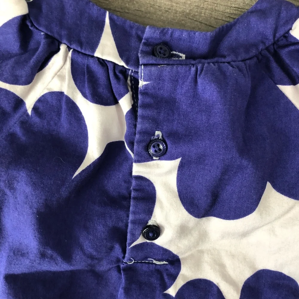 Carter's Girls Dress 3 Month Infant Purple Flower Groovy‎ Short Sleeve